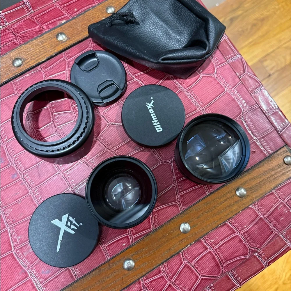 Black Camera Lens Set and More